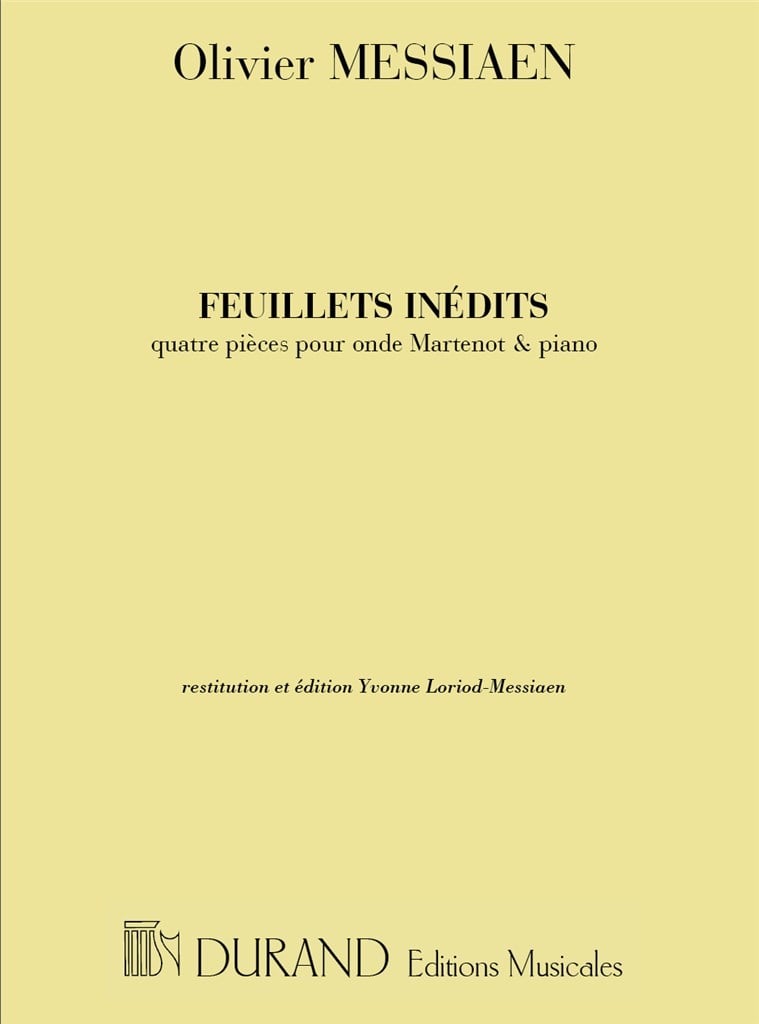 Feuillets Inedits4 Pieces Pour Onde